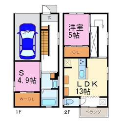 ミューズスタイル（阿久比）の物件間取画像